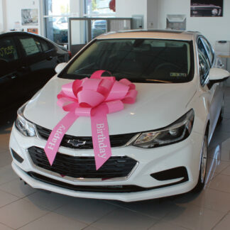 30 Inch "Happy Birthday" Car Bow w/ Suction Cup Base